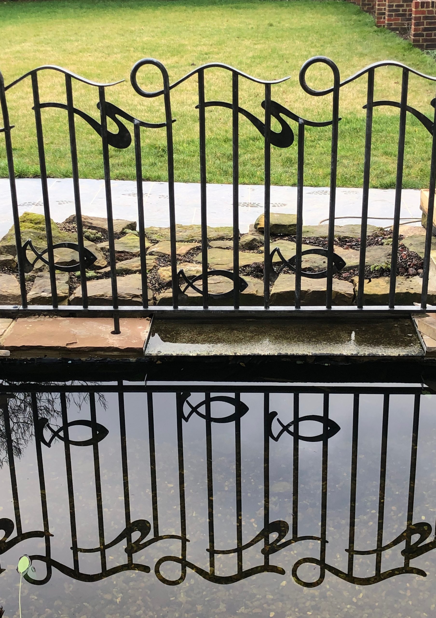 Pond-Railing-Reflection