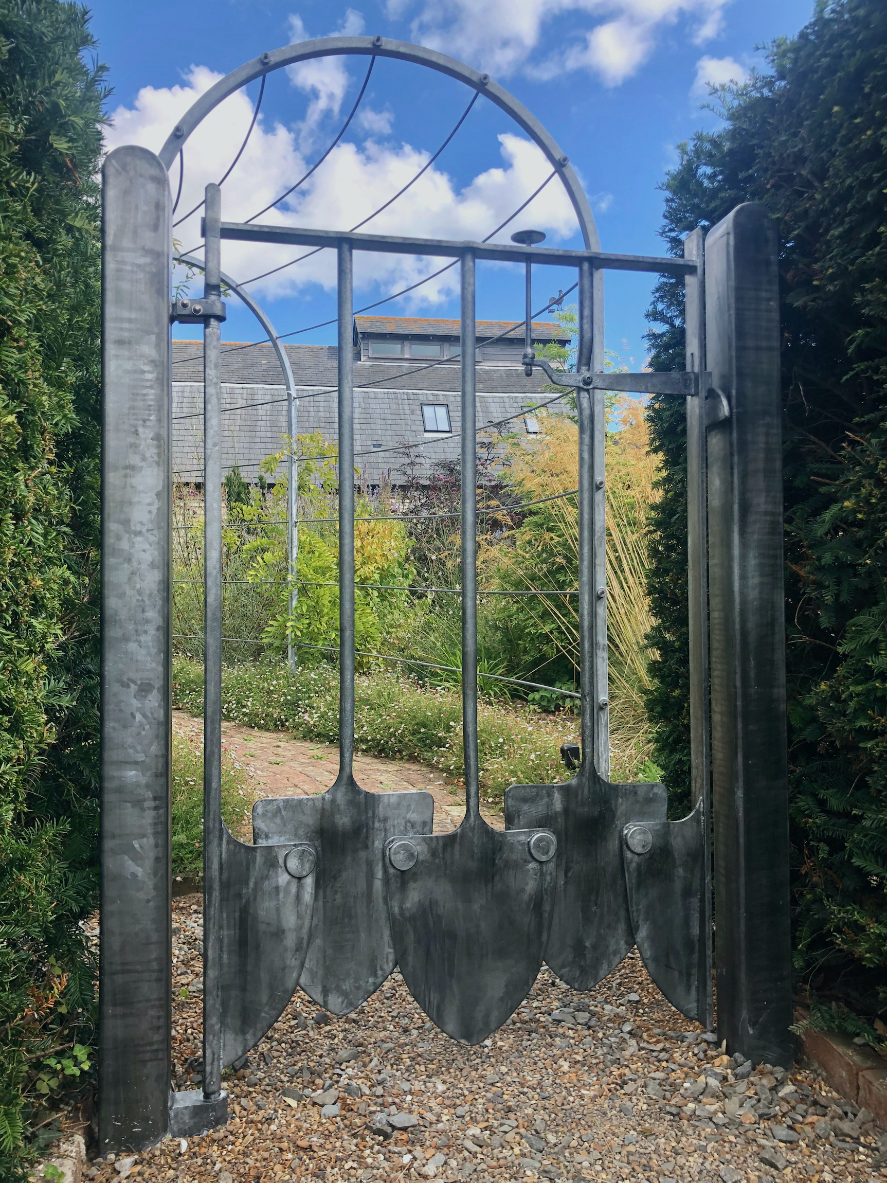 Spade garden gates