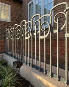 light well railing contemporary iron metal design