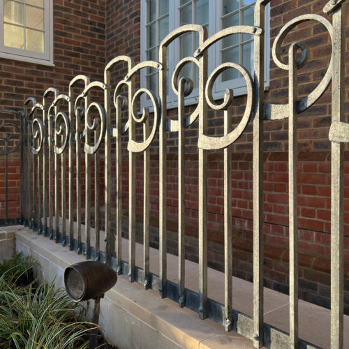 light well railing contemporary iron metal design