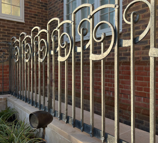 light well railing contemporary iron metal design