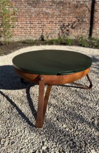 Bespoke Fire bowl for a Wimbeldon garden with a custom powder coated lid