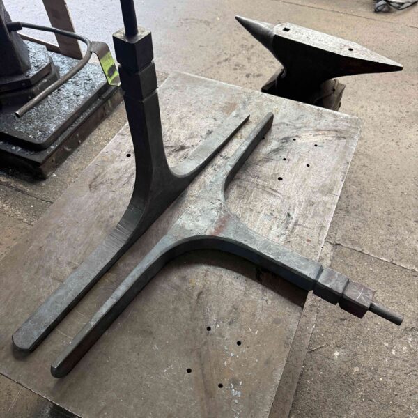 hand forged wishbone table components in our sussex forge